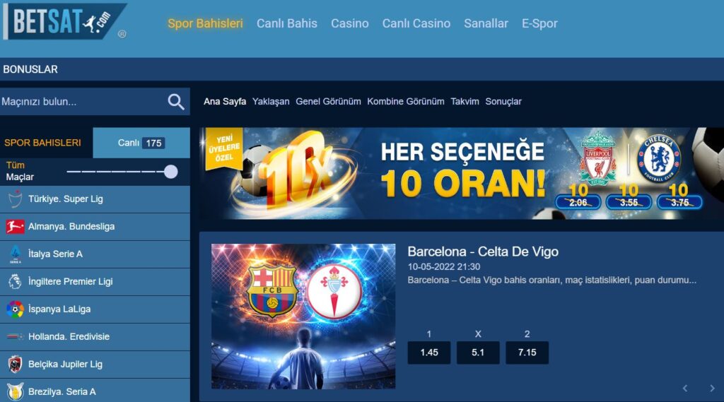 betsat bahis seçenekleri